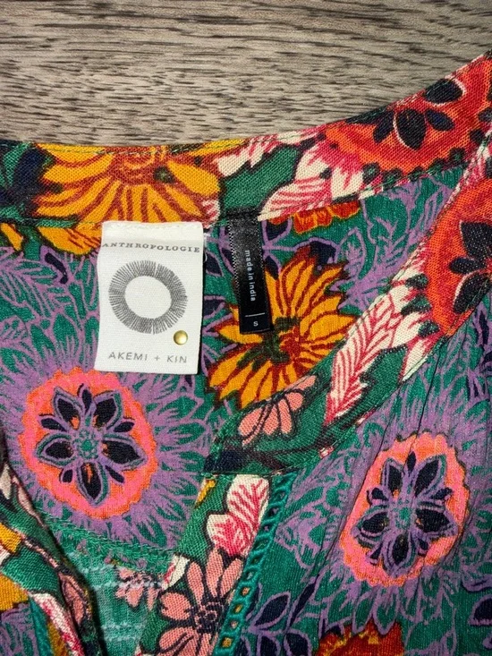 Akemi + Kin By Anthropologie Boho Floral Tunic or Dress - Picture 2 of 8